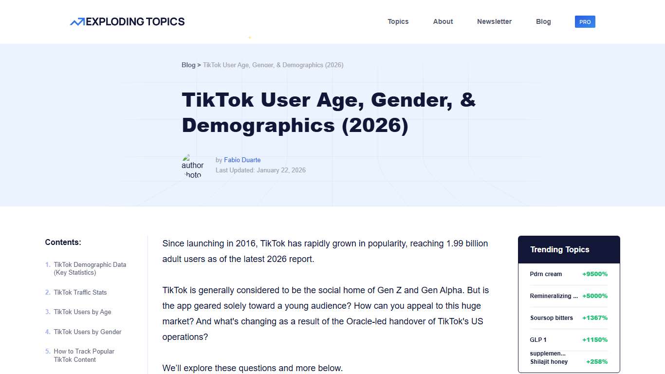 TikTok User Age, Gender, & Demographics (2026)